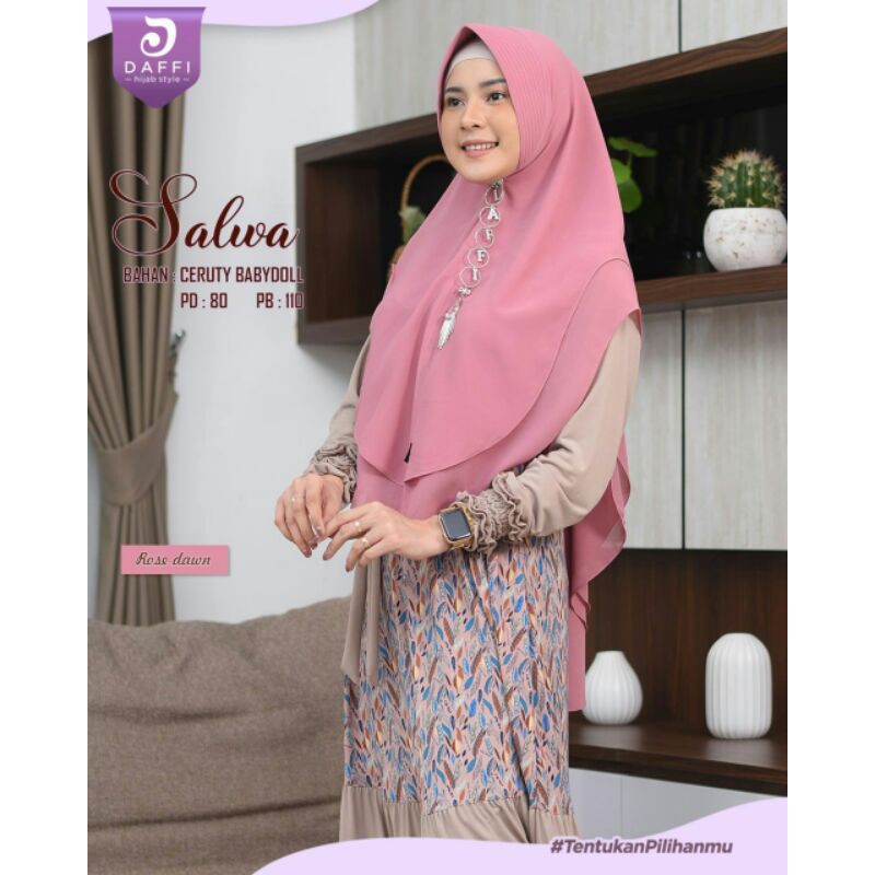 Jilbab Instant Bergo Khimar Ceruty Salwa 167 Daffi Hijab