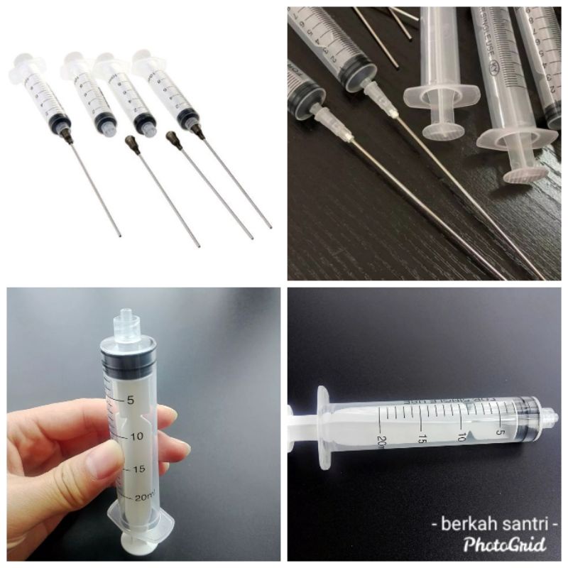 syringe suntikan spuit 20 ml jarum panjang Refill parfum tinta printer