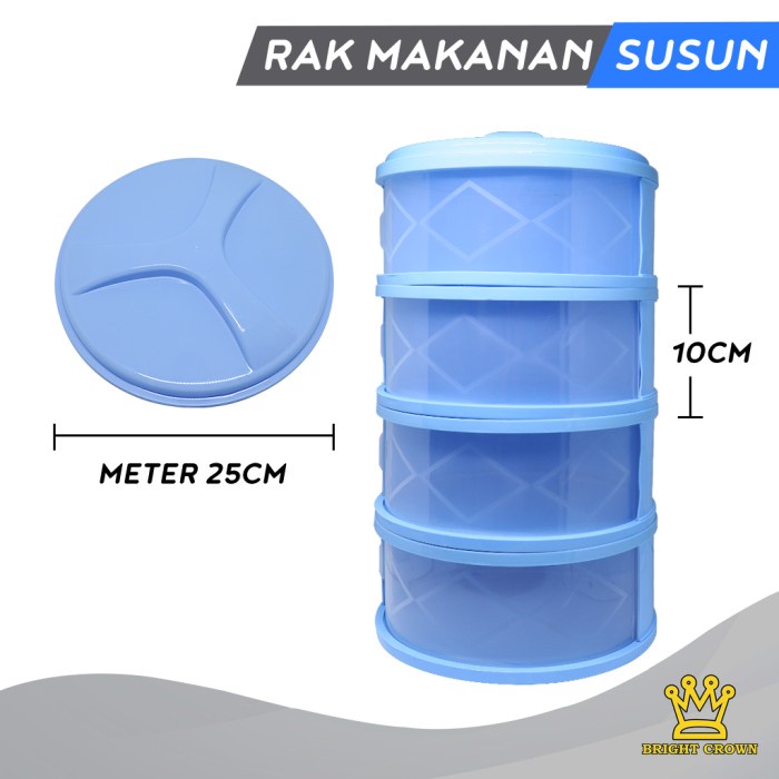 

Bright Crown Rak Susun Tudung Saji Penyimpanan Makanan Penutup Sayuran Realpict