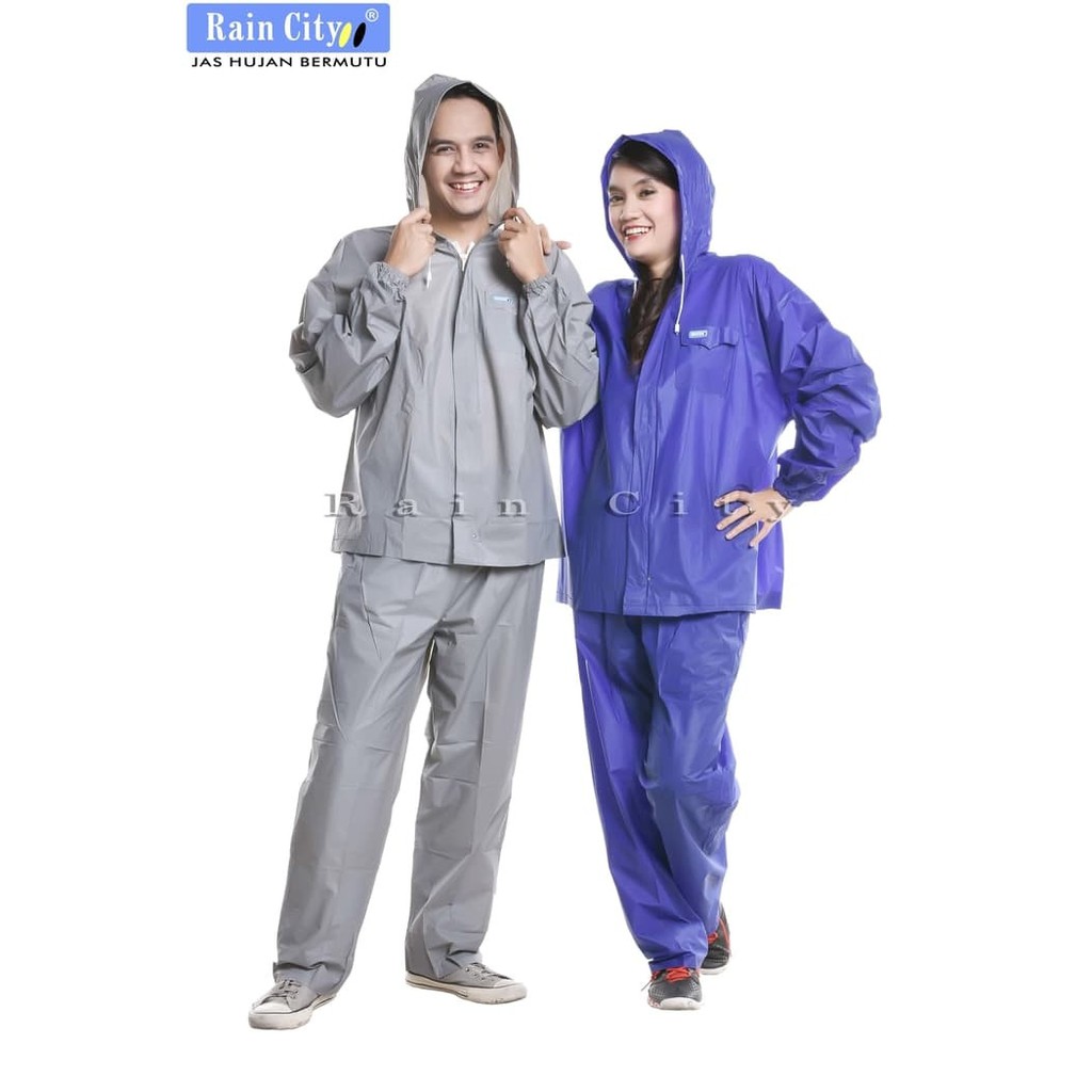Jas Hujan Pria Wanita Jaket Celana Stelan Paramount Scotchlight Rain City 69112 motor