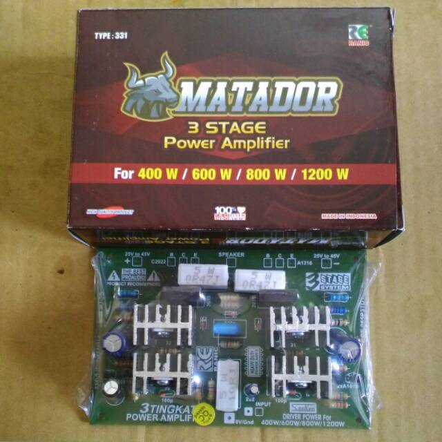 Kit Power Driver 3 Tingkat 400-1200W MATADOR