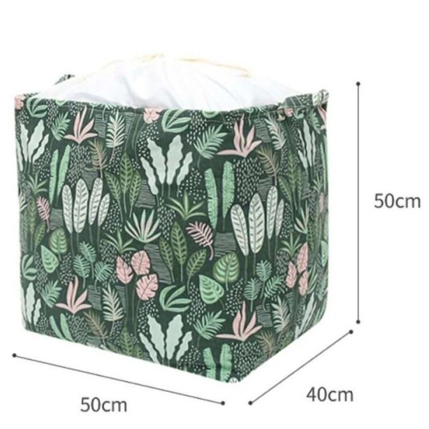 Keranjang Baju Mainan Jumbo 100 Liter/ Storage Bag Tempat Penyimpanan Serbaguna Keranjang Lipat Tempat Mainan Anak Bed Cover Baju Celana Gorden Selimut Baju Kotor Motif Minimalis