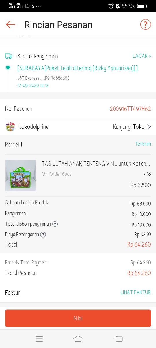 Tas Ultah Anak Tenteng Vinil Untuk Kotak Bento Besar