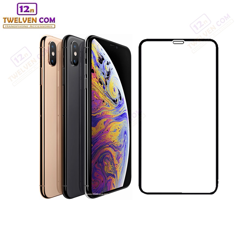 [FLASH SALE] zenBlade 5D Full Cover Tempered Glass iPhone XS Max - Hitam