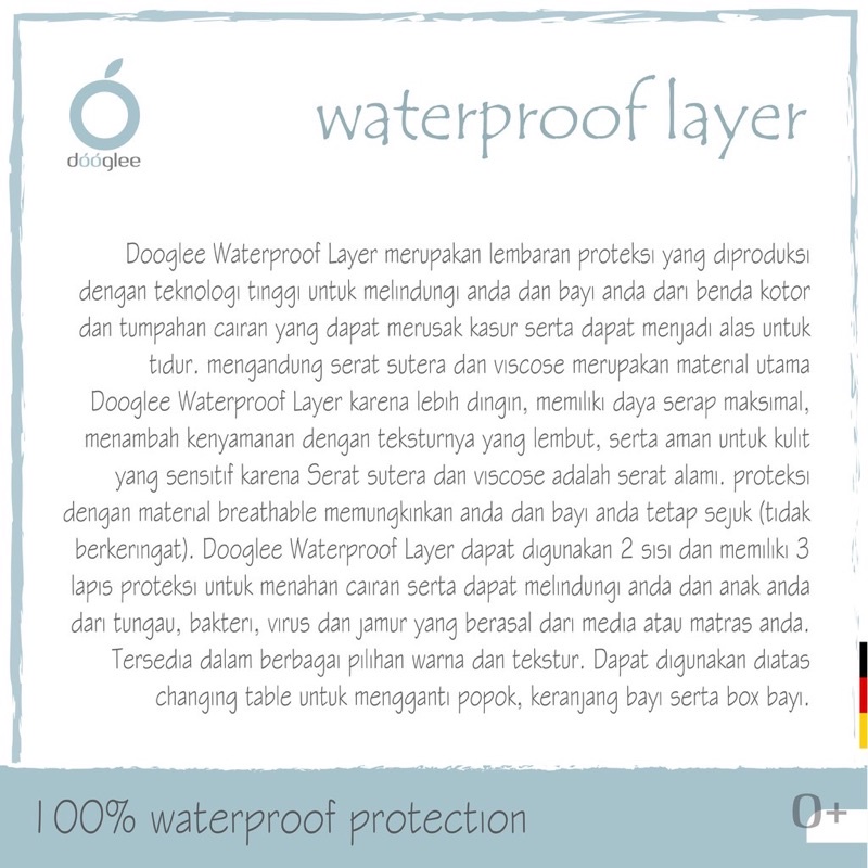 Dooglee Waterproof Layer XL / Perlak Alas Ompol