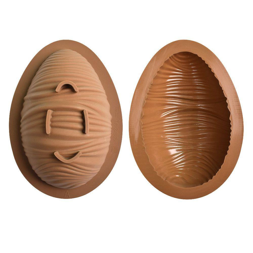 Solighter 2PCS Cetakan Silikon Telur Paskah Bakeware Happy Easter Jelly Mousse Mould