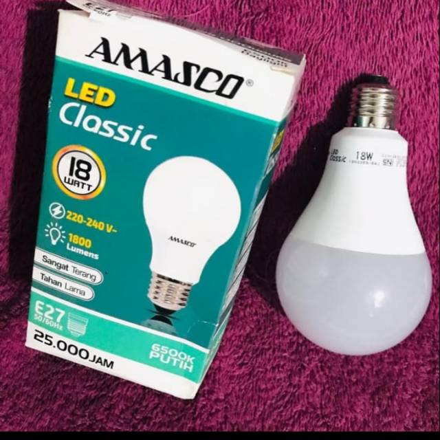 LAMPU LED 18 WATT PUTIH GARANSI 2 TAHUN ASLI PRODUK INDONESIA