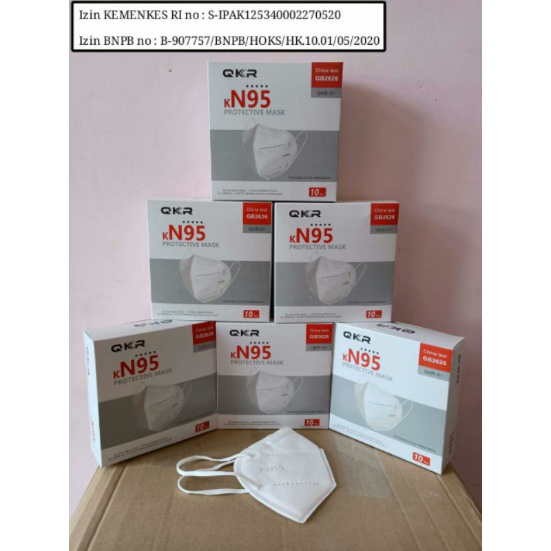 masker KN95 kemenkes Merk QKR