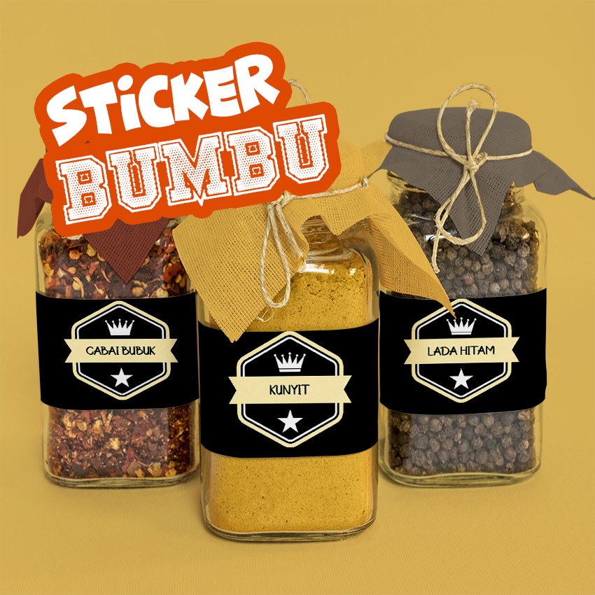 

Sticker bumbu dapur | stiker bumbu | stiker garam | sticker 008