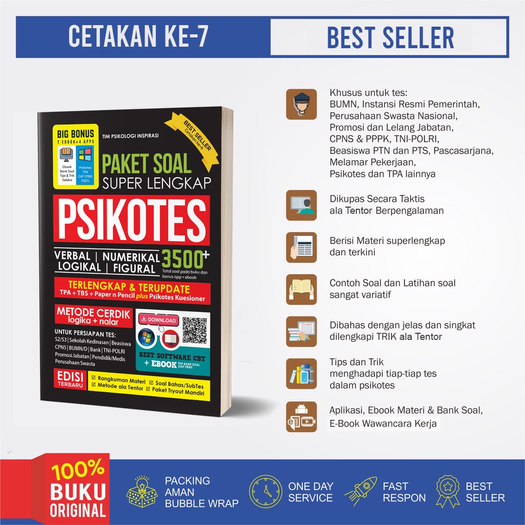 BUKU PSIKOTES PAKET SOAL SUPER LENGKAP SELEKSI KERJA SWASTA BUMN-1