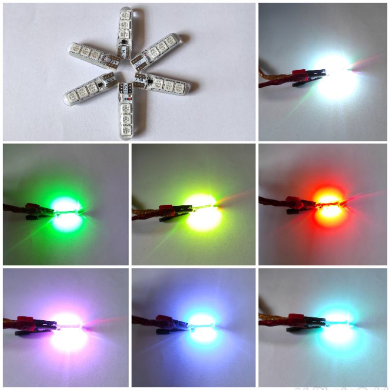 STROBO PERWARNA - 12VOLT/24VOLT - T10 RGB STROBO 7 WARNA