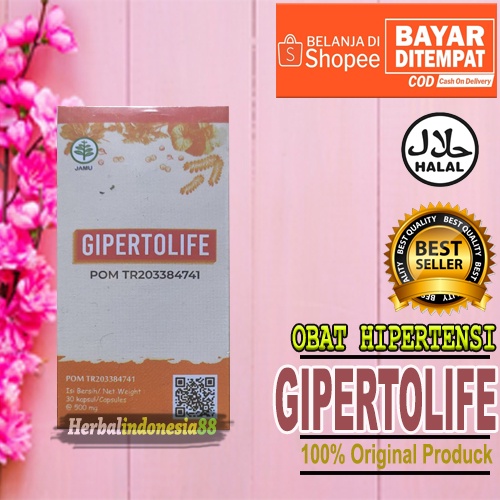 ( TERBARU ) GIPERTOLIFE KAPSUL ASLI AMPUH UNTUK MENURUNKAN GEJALA HIPERTENSI ( DARAH TINGGI ) BPOM
