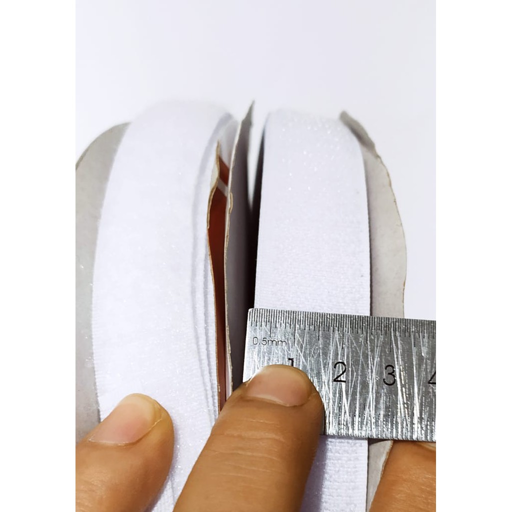 Velcro Strap / Magic Tape Perekat Kain Uk 25 mm / 2,5 cm (Per Meter) / Perekat Baju / Perekat Tas