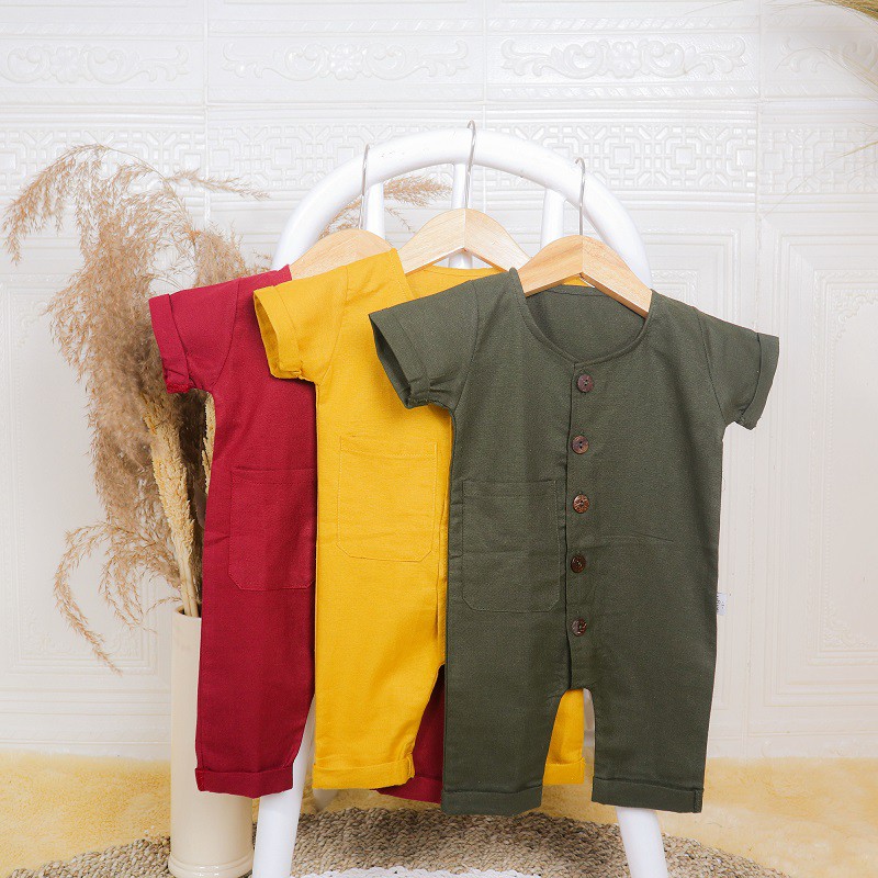 Nuna Store Jumper Polos bayi lengan pendek usia 0 -12 bulan / baju bayi jumper pendek lokal