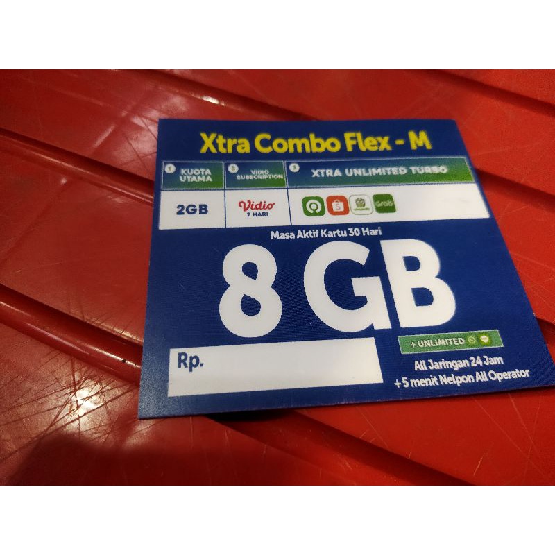 Kartu perdana xl combo flex 8.gb turbo unlimeted