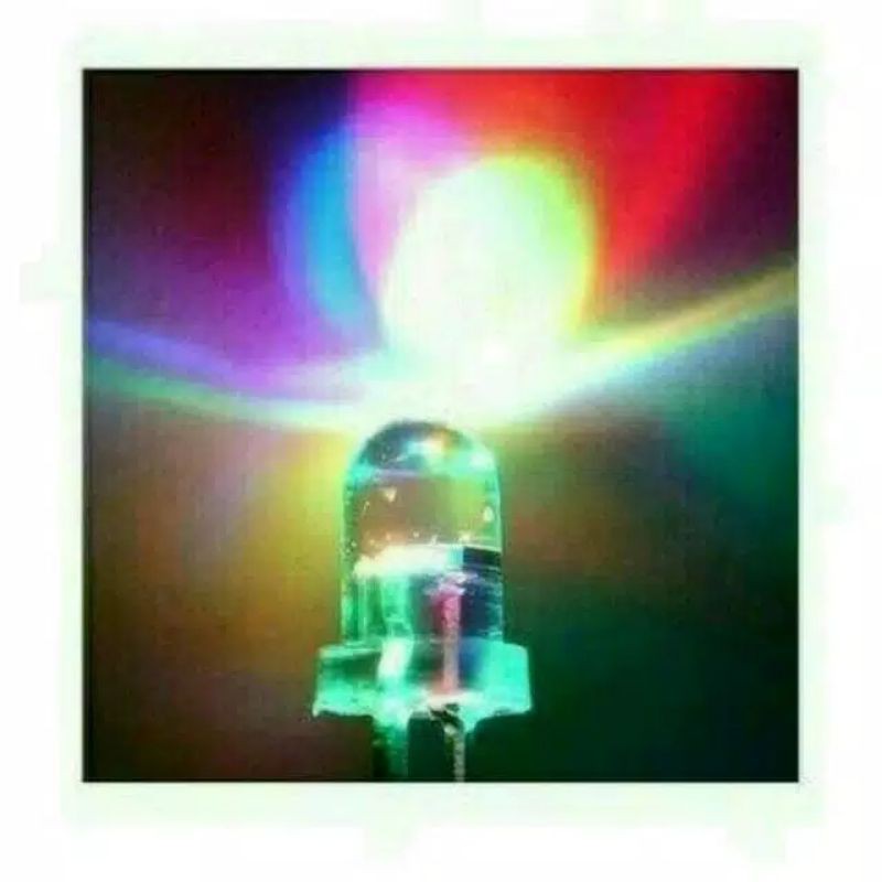 1 biji Lampu led 5mm 3warna