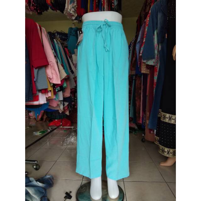 Celana Kulot pinggang karet tali