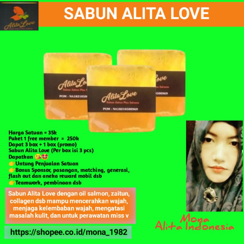 ALITA LOVE BEAUTY SOAP (OIL SALMON, COLLAGEN, ZAITUN)