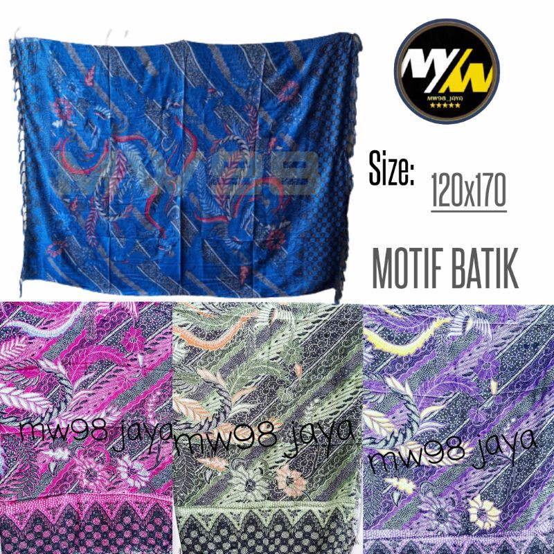 KAIN MOTIF BATIK|KAIN BALI/KAIN PANTAI/MOTIF CANDRAWASI/KAIN BATIK/SYAL/MOTIF BATIK RANDOM