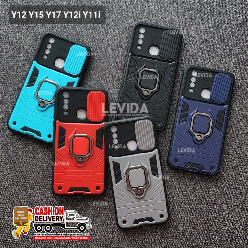 Case Vivo Y12 Vivo Y15 Vivo Y17 Vivo Y12i Vivo Y11i CASE ROBOT SLIDE KAMERA PROTECT + Ringstand