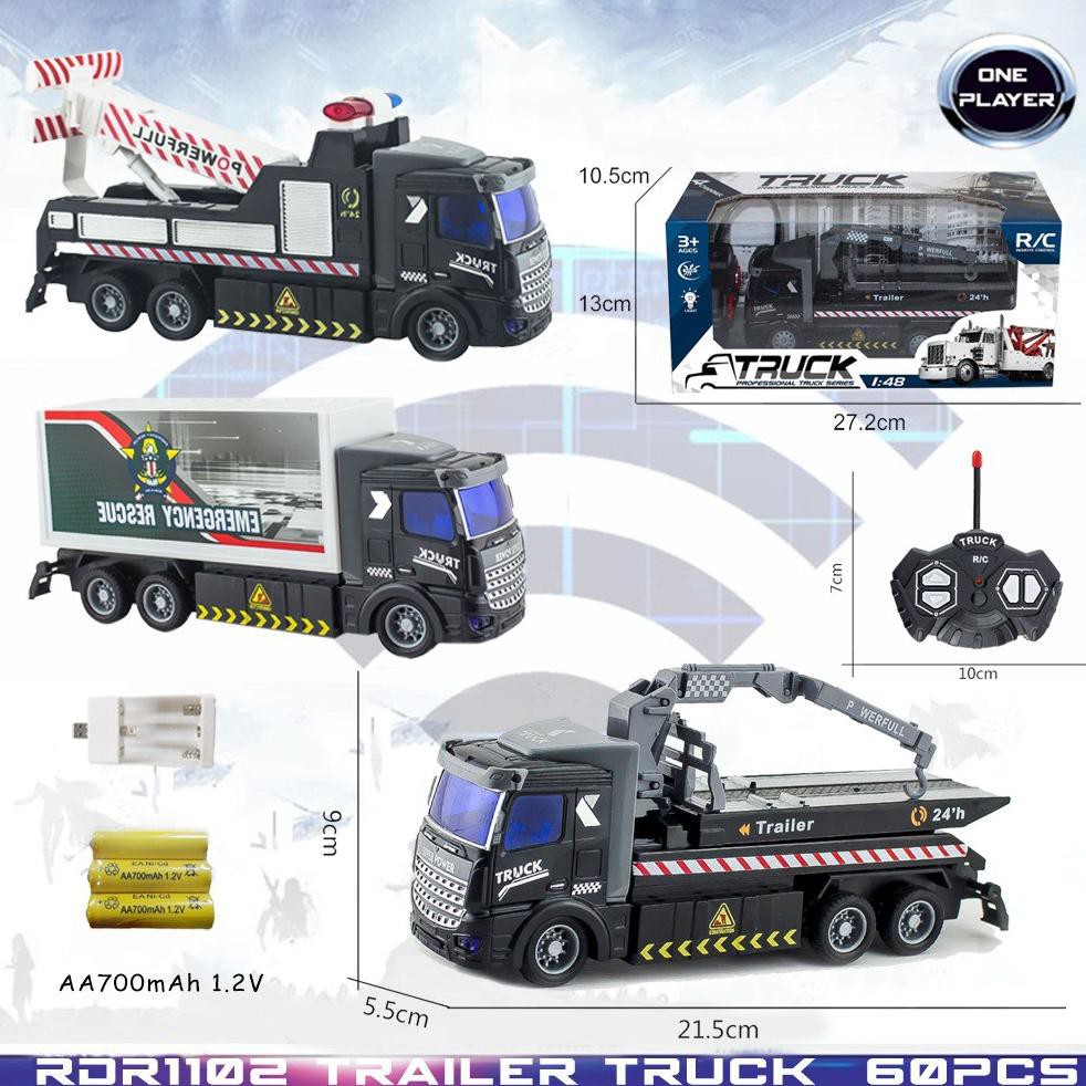 MURAH - PROMO RDR1102 RC Truk Truck Polisi Police Box Mainan Anak Mobil Mobilan Remote Control