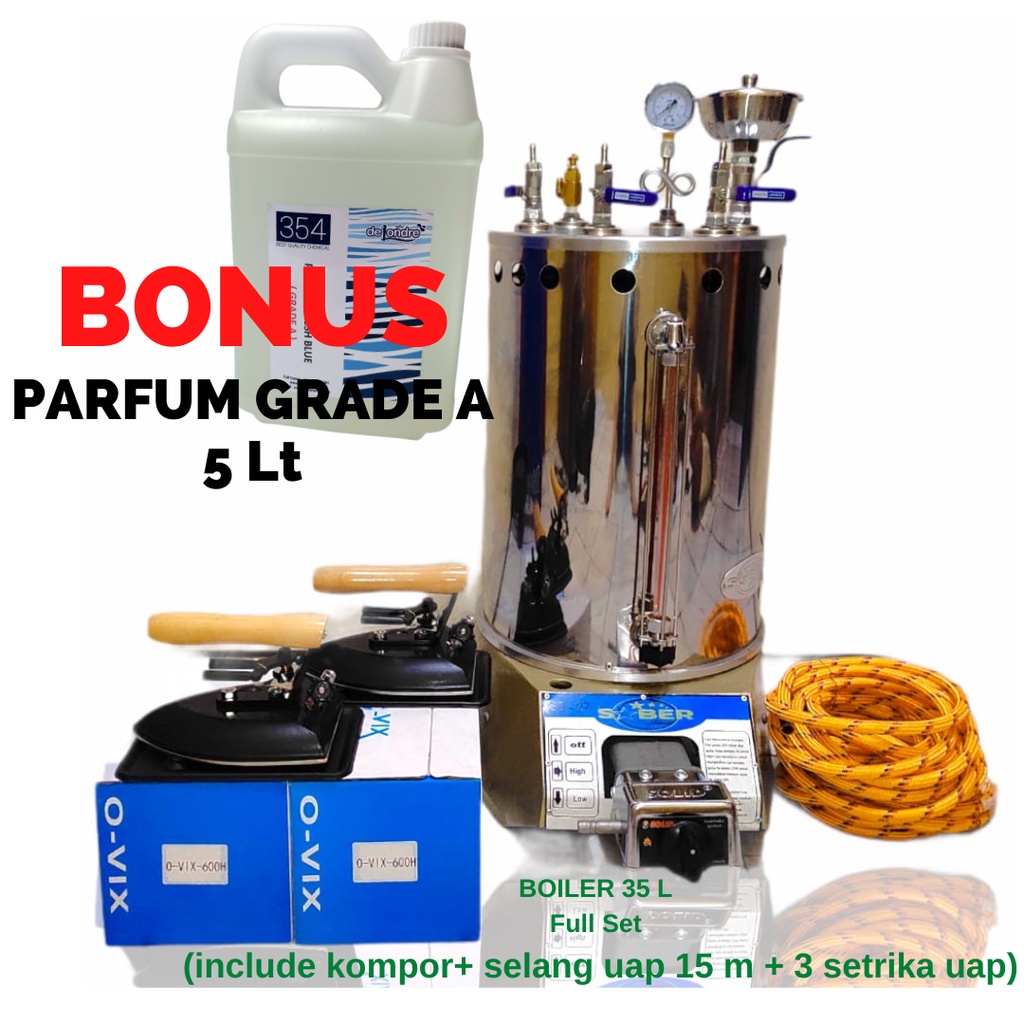 SETRIKA UAP/SETRIKA UAP LAUNDRY/SETRIKA UAP BOILER LAUNDRY CASING STAINLESS MURAH 35 LITER