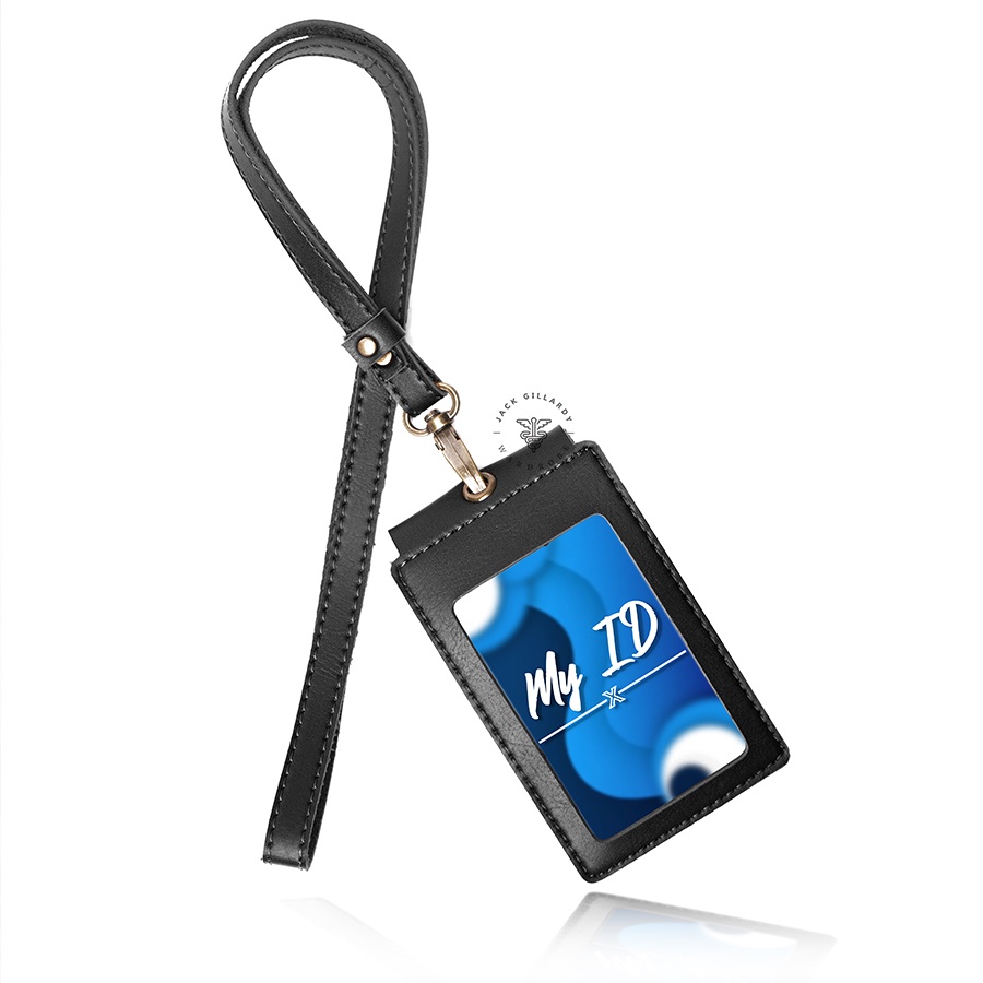 

Kalung Identitas Holder Name Tag Front Id Card Holder Kulit Souvenir