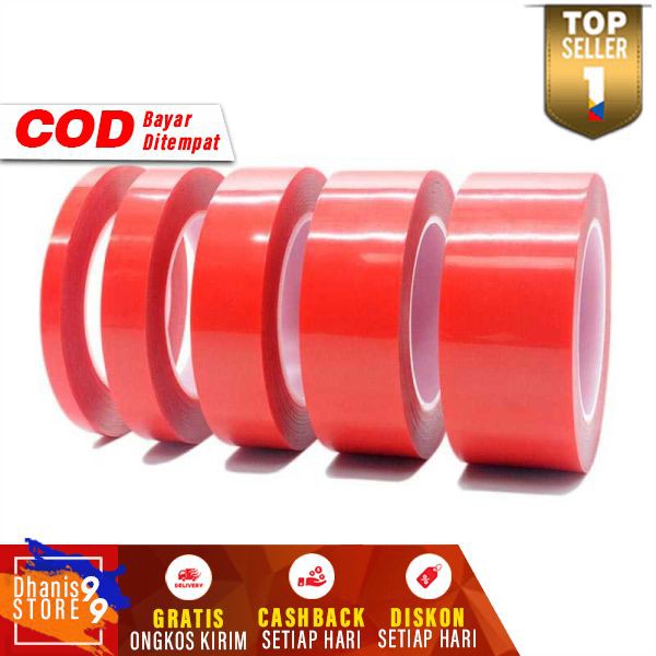 Double Tape Acrylic Adhesive Transparent Sticker Dobel Tip Lem Perekat