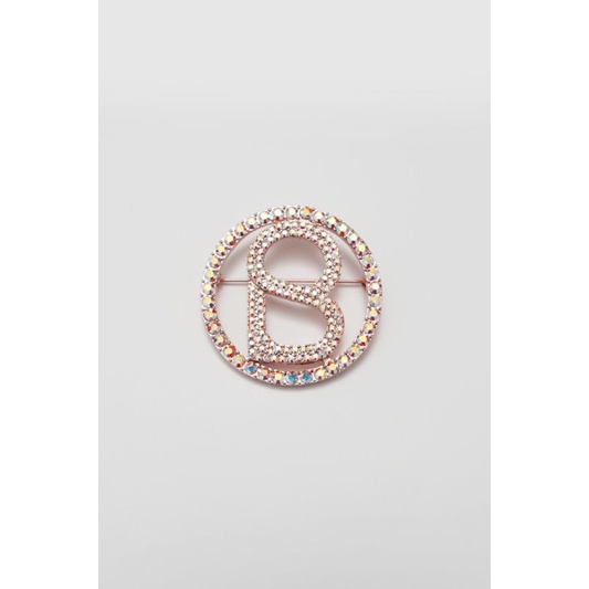 NEW alias BARU ❤️ Lengkap BOX Original ori " Signature Round Brooch " bros broch buttonscarves butto