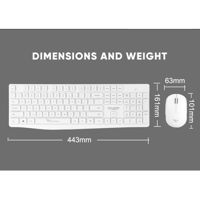 Alcatroz Wireless Combo Keyboard Mouse Xplorer Air 6600