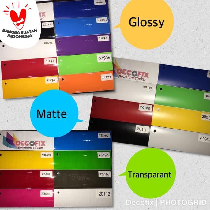 

STIKER / STICKER DECOFIX GLOSSY / MATTE / TRANSPARANT ROLL 15m x 45cm
