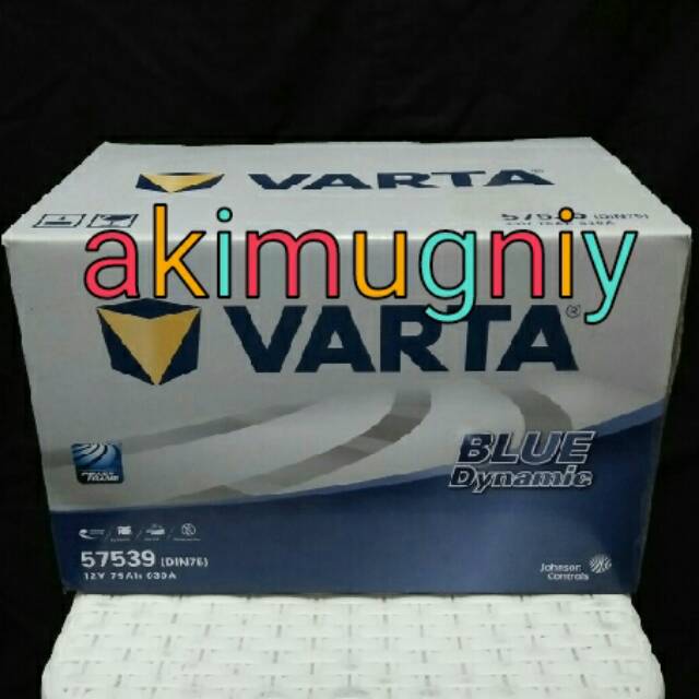 aki varta mf 57539 ln3 din75 12v 75ah cca 630a aki kering