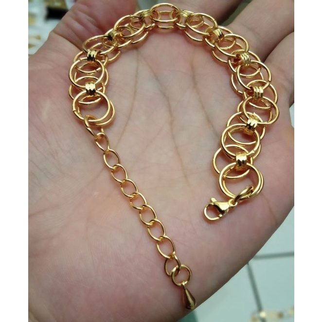 XAK266.gelang tangan xuping wanita berlapis emas uk18cm.