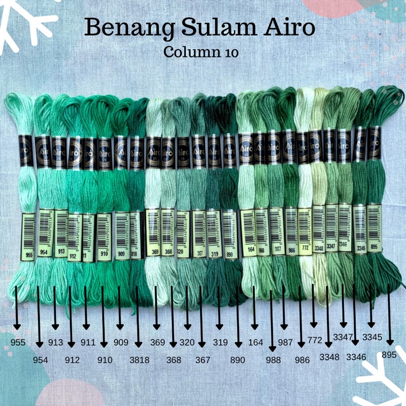 AIRO - Benang Sulam Airo (mirip DMC) Kolom 10