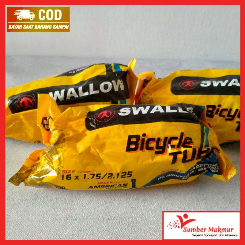 Ban Dalam Sepeda Anak Ukuran 16 x 1.75/2.125 Swallow Atlantis BMX MINI LIPAT