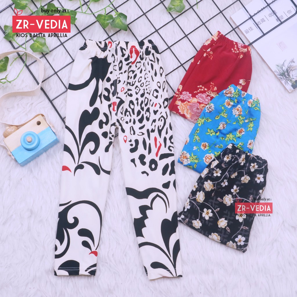 Legging Carlissa uk 3-4 Tahun / Leging Anak Perempuan Celana Panjang Motif Murah Ketat Adem Grosir