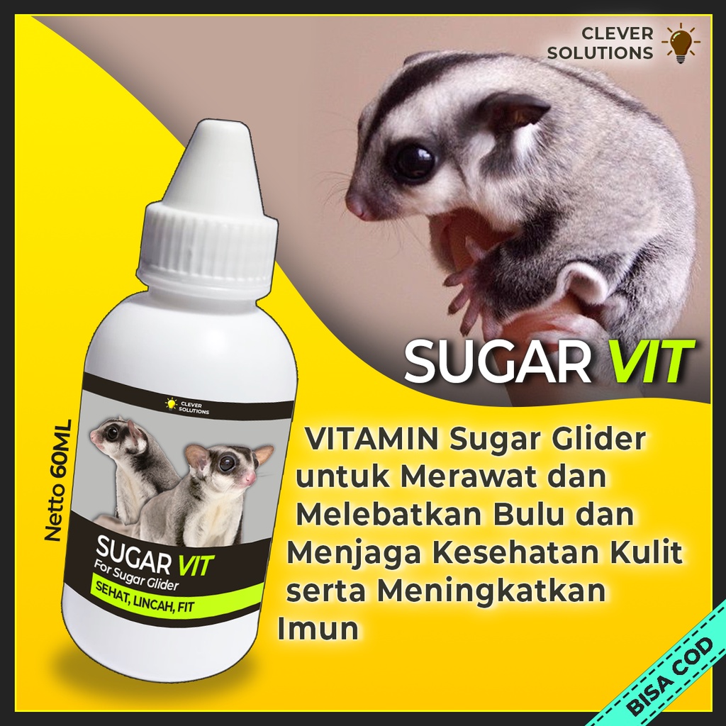 Vitamin Hamster Sugar Glider Landak Mini Meningkatkan Nafus Makan Imunitas Menjaga Kesehatan Merawat Kulit by Clever Solutions Obat Hamster Pakan Makanan Hamster Sugar Glider Hamvit Vitma