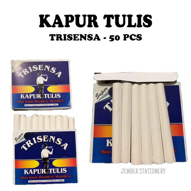 

(50pcs) Kapur Tulis Putih Trisensa