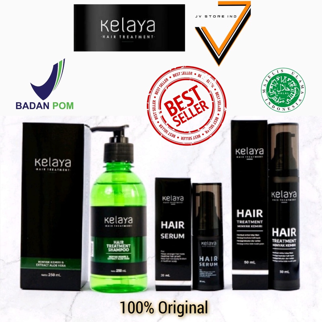 KELAYA SHAMPOO + MINYAK KEMIRI + SERUM HAIR TREATMENT