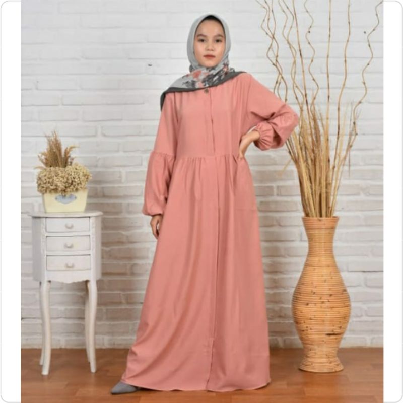 gamis syar'i toryburch model lengan balon