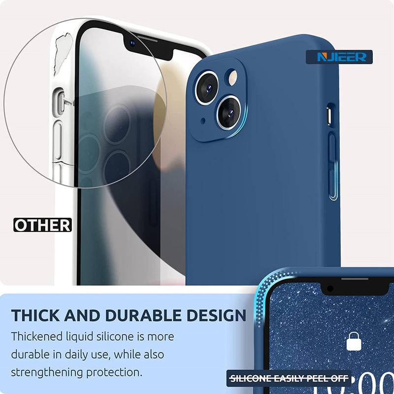 Case Pelindung Bahan Silikon Bentuk Kotak Shockproof Untuk iPhone 13 14 Pro Max Plus 14 13