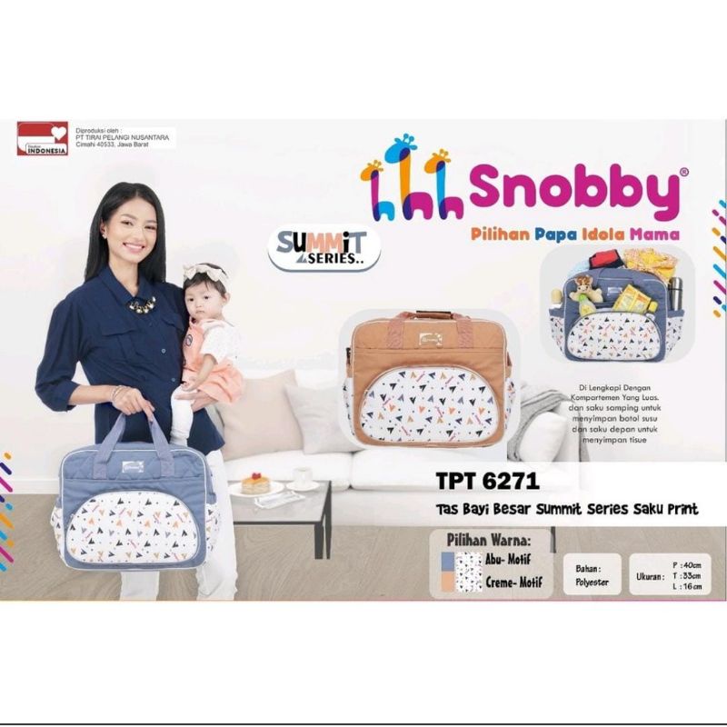 Snobby Tas Bayi Besar Saku Print Summit Series - TPT 6271