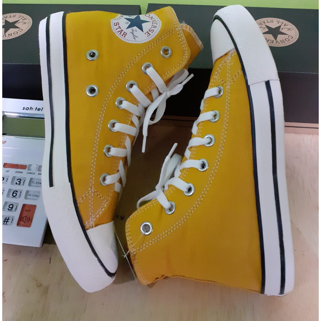 Sepatu Convers All_Star Kuning Tinggi/Boot The Best Quality sun flower hight