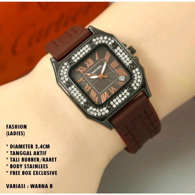 Jam Tangan Fashion Casual Wanita Analog Rubber Terlaris