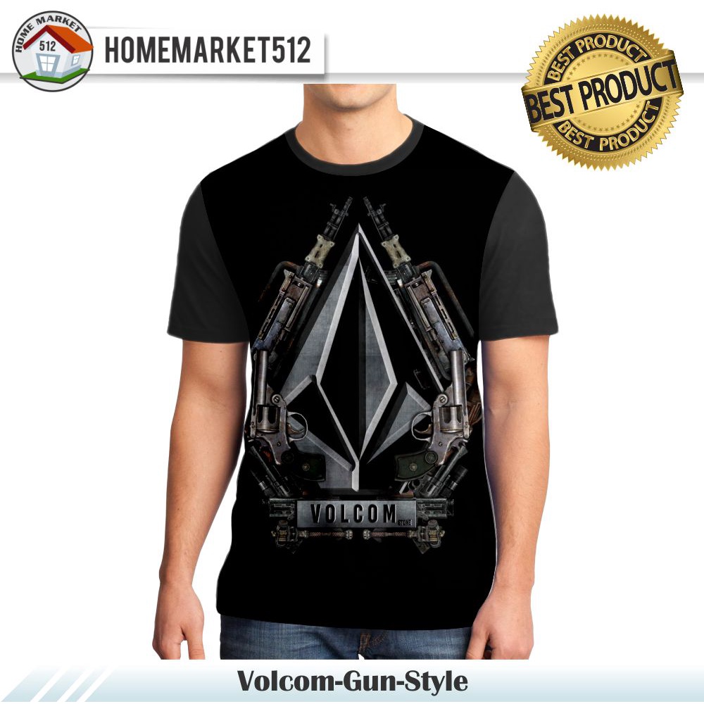 Kaos Pria Volcom Gun Style Kaos Pria Dan Wanita Dewasa Big Size | HOMEMARKET512-0