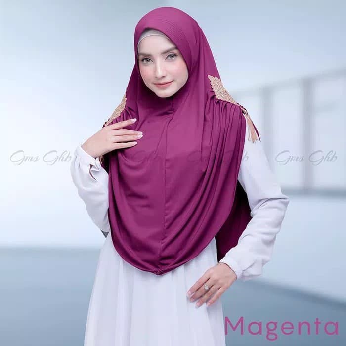Dijual khimar hijab jilbab bergo syari zerin original real pict jersey zoya Diskon