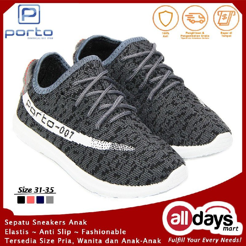 LUBELY SEPATU ANAK SNEAKERS UNISEX CASUAL PORTO 007