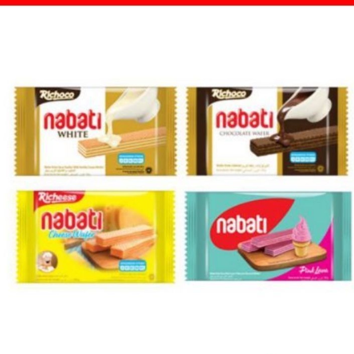 

BIJIAN Nabati wafer 50gr/RICHEESE NABATI KEJU PINKLAVA COKELAT