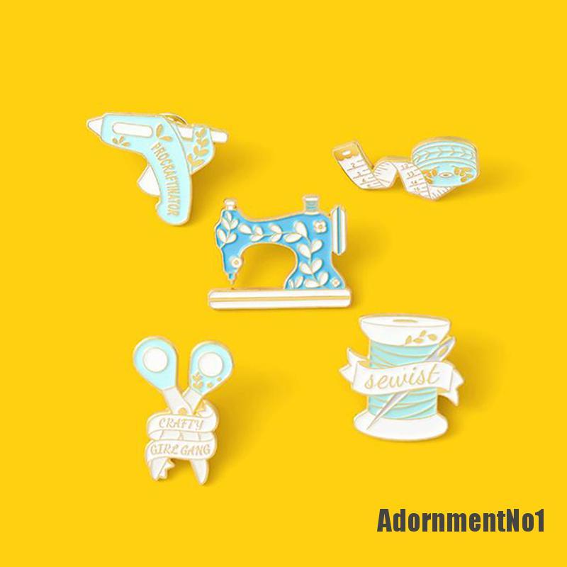 (Adornmentno1) 1pc Bros Pin Enamel Desain Mesin Jahit