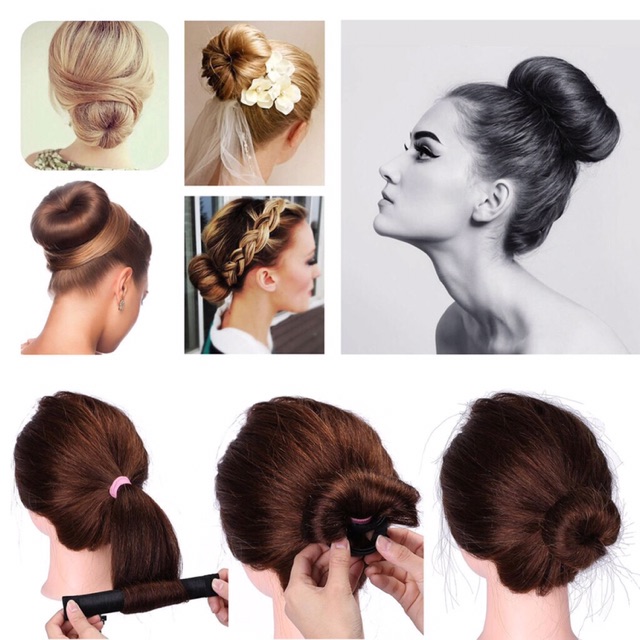 asesoris rambut hairbun gulungan donut rambut